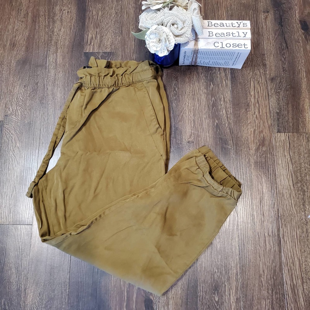 Banana Republic Green High Rise Elastic Waist Ankle Jogger Trouser Pant Large